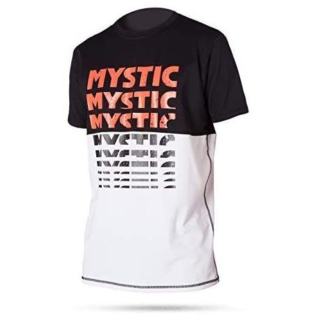 MYSTIC LYCRA DRIP QUICK DRY S/S BLACK/WHITE