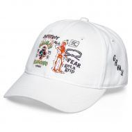 GRIMEY DESTTROY ALL FEAR CURVED CURVED VISOR CAP - WHITE | FALL 21