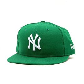 NEW ERA CAP 59FIFTY MLB BASIC NEW YORK YANKEES GRN/WHT