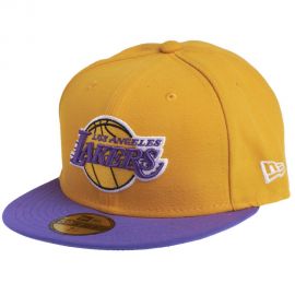NEW ERA CAP 59FIFTY NBA BASIC LOSLAK YELLOW/PURPLE