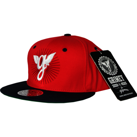 GRIMEY OLD SCHOOL SNAPBACK RED RED