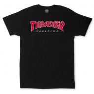 THRASHER OUTLINED BLK TEE